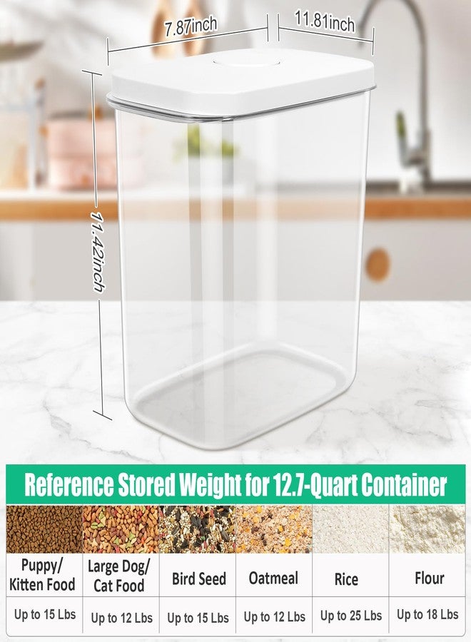 TBMax Dog Cat Food Storage Container 12-15 Lbs with Easy-Carrying Handles, Stackable Pet Food Dog Treat Container with Pop Up Lids, Airtight Food Storage Bin for Kitchen Organization - Image 2